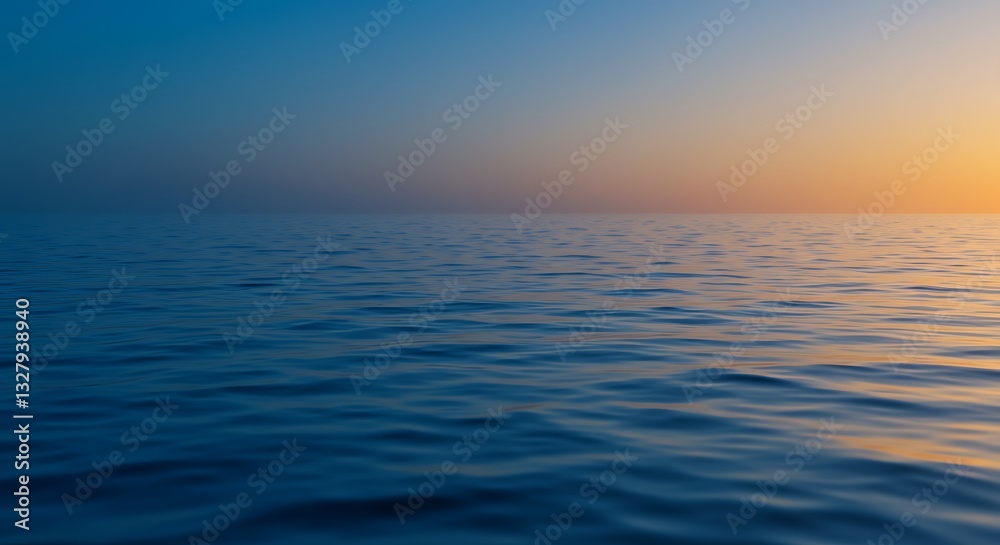 Obraz premium Serene Sunset over Calm Ocean Waters