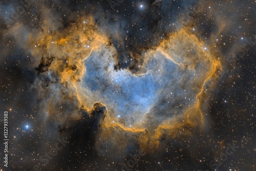 Stunning Cosmic Nebula Illuminated by Bright Stellar Light