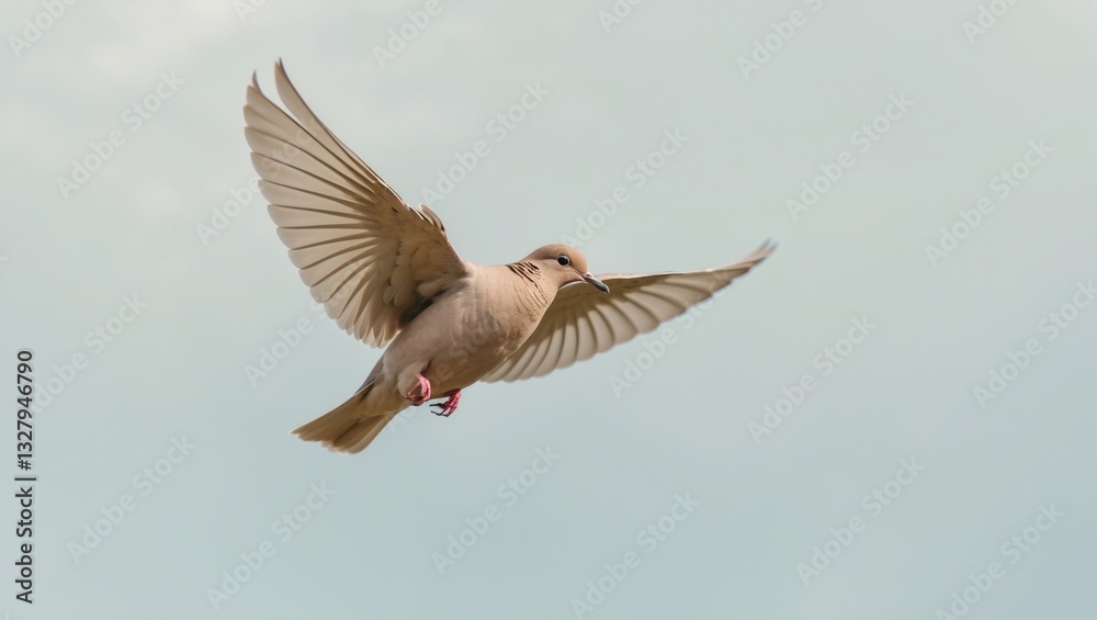 Obraz premium Mourning Dove in flight.