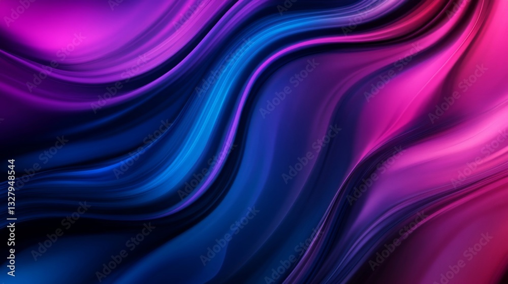 Fototapeta premium Abstract Dark Blue Pink Swirling Waves Background