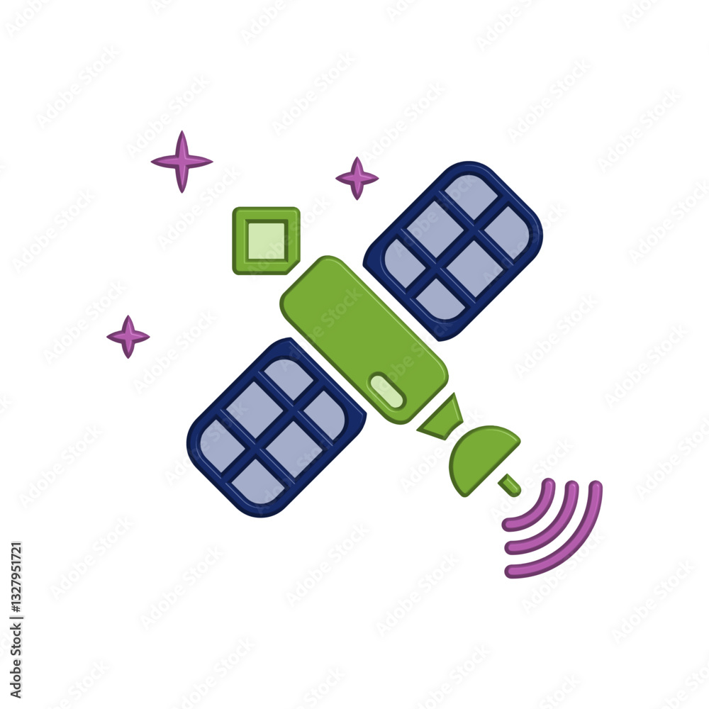 Satellite icon design template Satellite icon design template