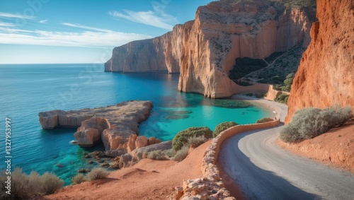 Fototapeta Naklejka Na Ścianę i Meble -  A bay close to a town on an island