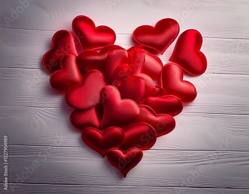 red hearts flay lay