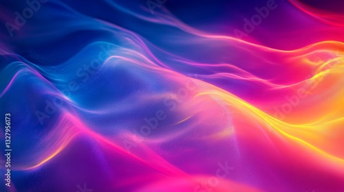 Wallpaper Mural Vibrant Abstract Wave Background with Glowing Color Gradient Torontodigital.ca