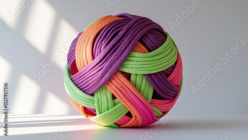 Wallpaper Mural Interwoven multicolored bands to form an integrated concept. Torontodigital.ca