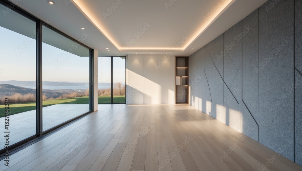 Fototapeta premium Custom Accent Wall in High-End Residence
