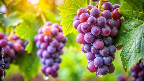 Wallpaper Mural Macro Photography: Ripe Grapes at a Chiang Rai Farm, Thailand Torontodigital.ca