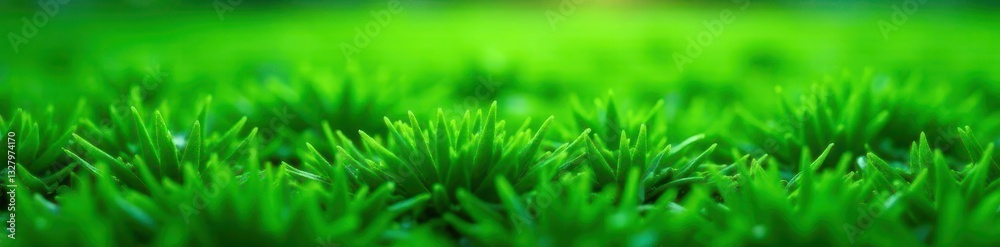Deep green carpet of fine blades; slightly uneven surface, athletic field, background, ground Deep green carpet of fine blades; slightly uneven surface, athletic field, background, ground