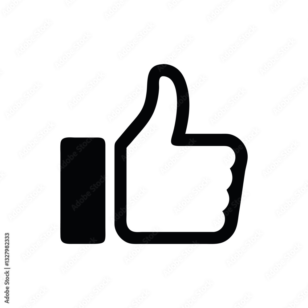 Like thumbs-up symbol design vector art