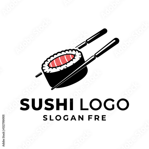 logo of two chopsticks holding sushi