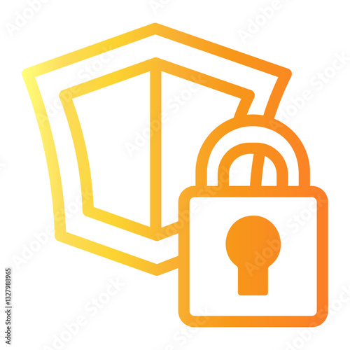 security and protection Line Gradient Icon