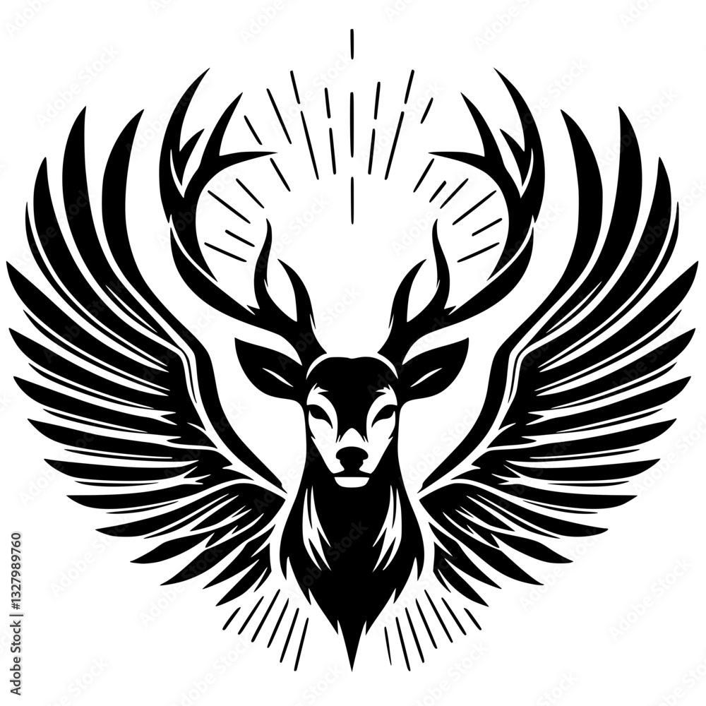 Obraz premium Deer screen print design silhouette