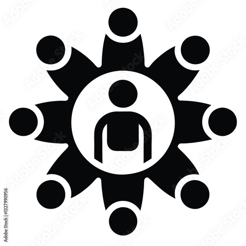 Teamwork Collaboration Network Icon  Connecting People and Ideas