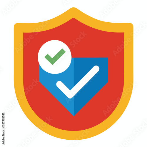 Secure Shield Icon Approved Protection and Safety