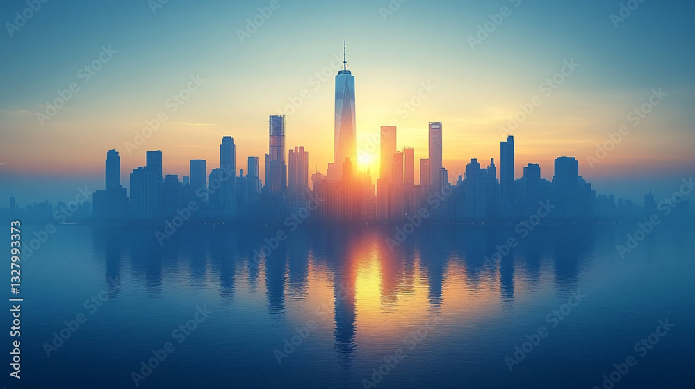 sunrise over the city sunrise over the city