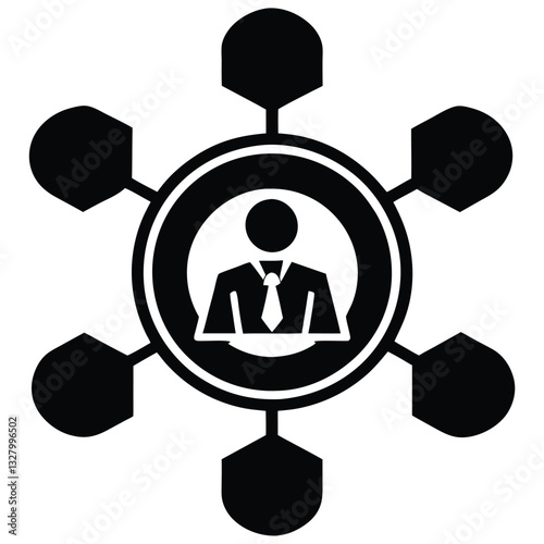 Networking Connections Business Professional and Team Collaboration