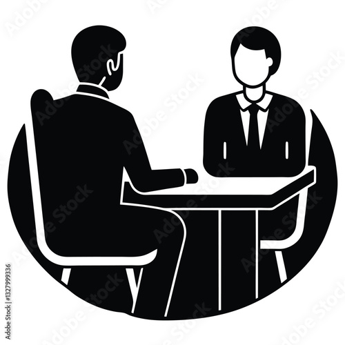 Business Meeting Two Professionals in Discussion