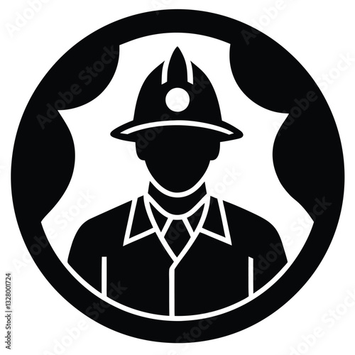 Firefighter Icon Safety, Courage, and Protection Symbol