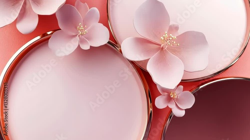 Elegant pastel blooms complementing soft palettes for a serene spring atmosphere in a beautifully styled arrangement Generative AI