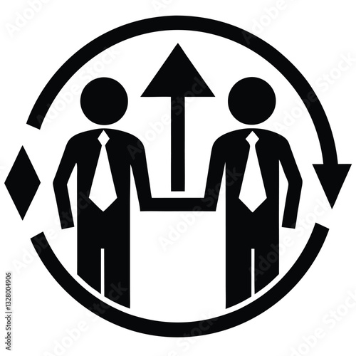 Boosting Collaboration Teamwork and Growth Icon