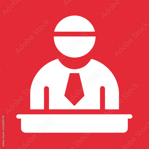 Professional Businessperson Icon Speaker, Presenter, or Leader
