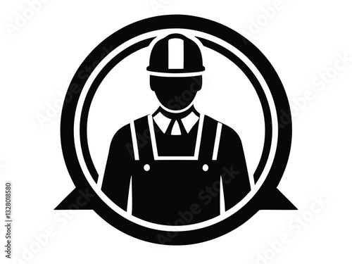 Professional Construction Worker Icon Safety First
