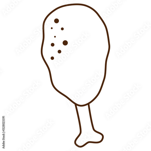 a piece of chicken thigh