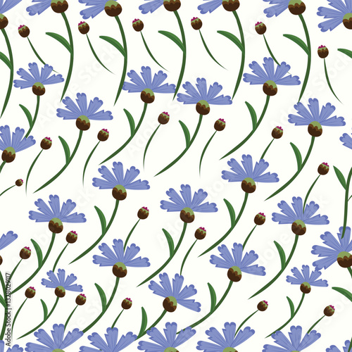 Рattern of cornflowers