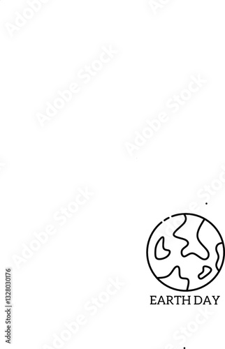 Esrth day icon vector ln white background earth day icon stock,earth day design vector for template,web, banner, poster and background 