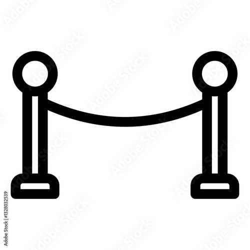 waiting line barrier icon