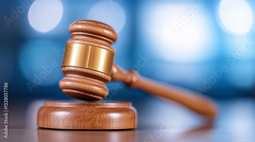 Wooden Gavel on a Sound Block