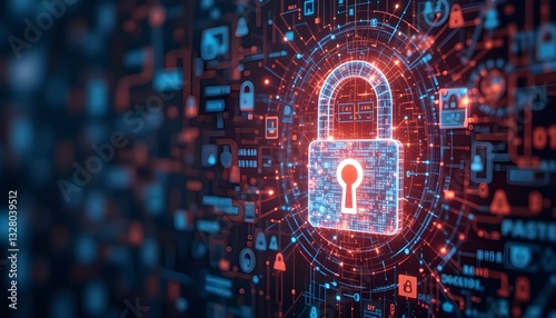 Digital lock in healthcare a powerful symbol of patient data security in healthcare illustrating the importance of protecting sensitive information through advanced digital encryption