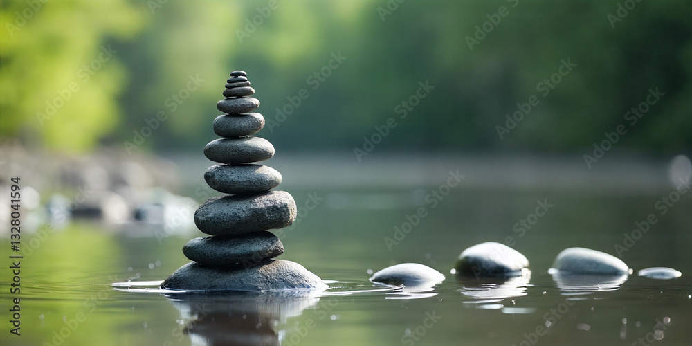 Obraz premium zen stones in water