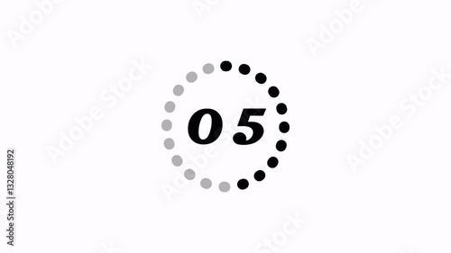 10 second  countdown animation, ten seconds  timer countdown on white background, circle countdown timer 10 second from 10 to 0.