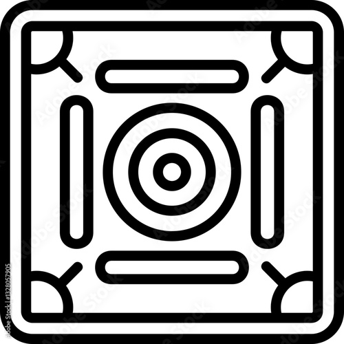 Carrom Line Icon