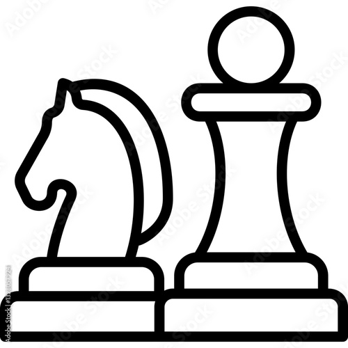 Chess Line Icon