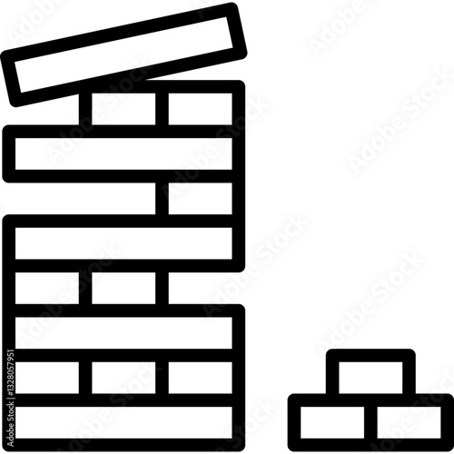 Jenga Line Icon