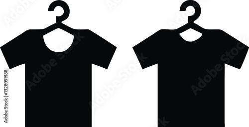 Businessman holding financial symbols on black and white t-shirts