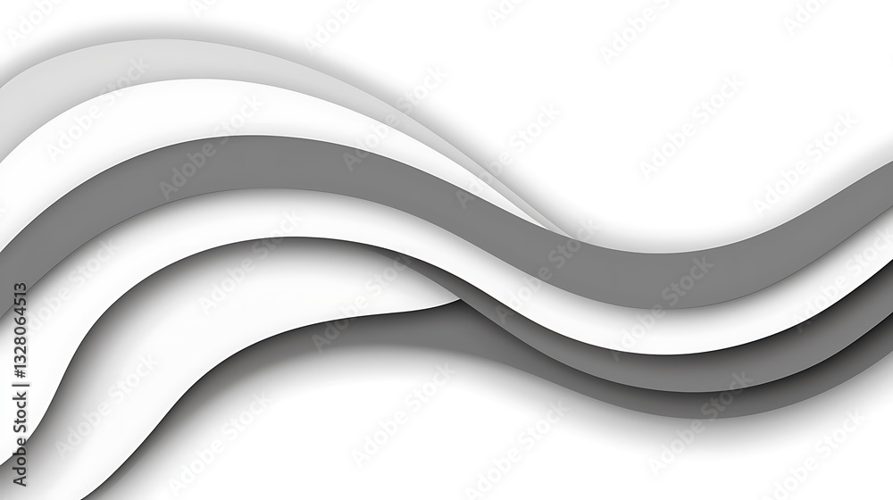 custom made wallpaper toronto digitalAbstract layered waves background in grayscale, design element for website use