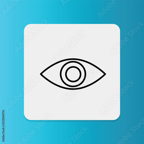 Eye icon. Editable stroke. Vector illustration.	
