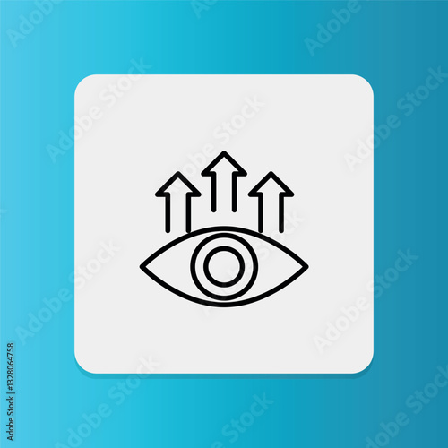 Glaucoma icon. Editable stroke. Vector illustration.	
