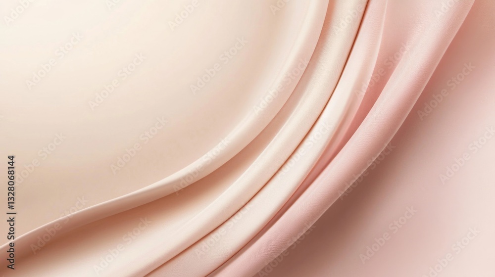 Fototapeta premium Soft Pink and Beige Fabric Drape Texture
