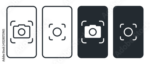 Screenshot on smartphone icon. Illustration vector