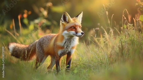 Red Fox in Golden Hour Light