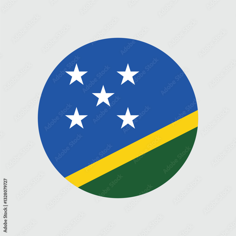 Solomon islands as round glossy icon Solomon islands as round glossy icon