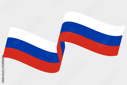 Russian flag ribbon vector illustration design