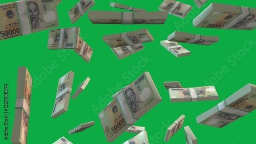 Vietnamese currency falls on green background
Vietnamese currency depreciates