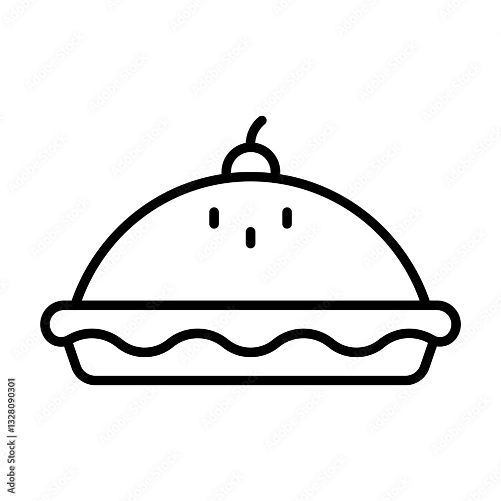 Obraz premium Cherry Pie Icon
