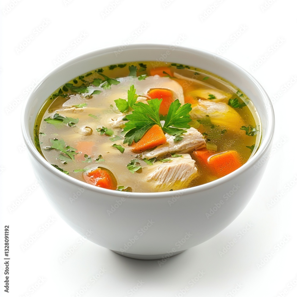 Chicken Soup isolated on white background. Chicken Soup isolated on white background.