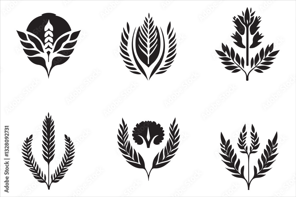 Elegant Wheat Ears Vector Artwork Elegant Wheat Ears Vector Artwork